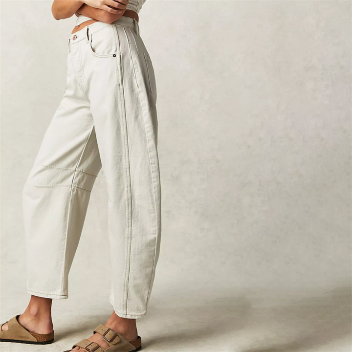 Sloane | Women's Denim Cropped Barrel Leg Jeans Carol & Margaret Wilmington