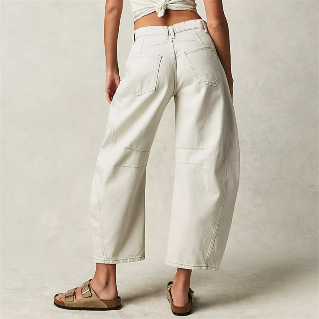 Sloane | Women's Denim Cropped Barrel Leg Jeans Carol & Margaret Wilmington