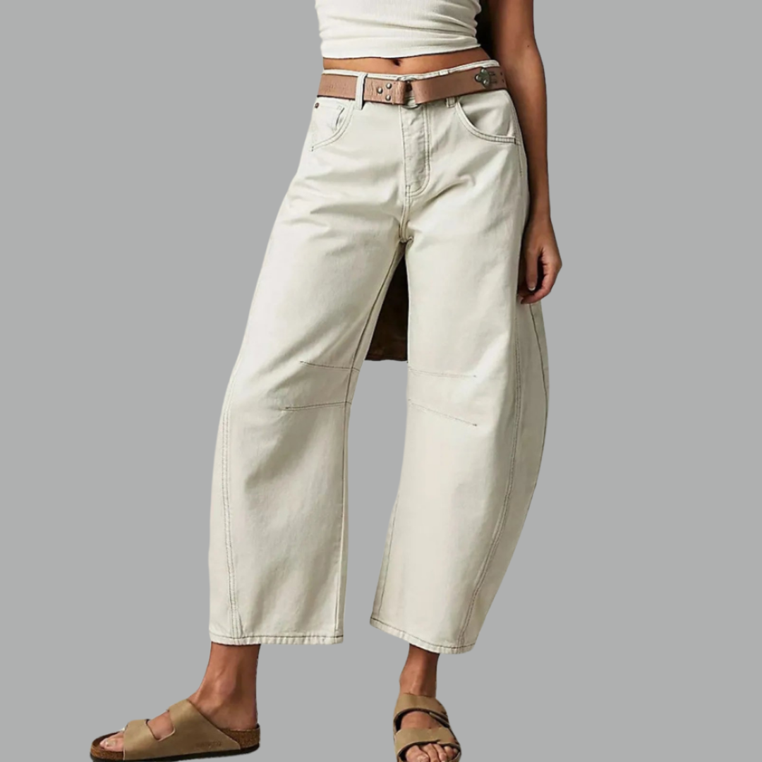 Sloane | Women's Denim Cropped Barrel Leg Jeans Carol & Margaret Wilmington