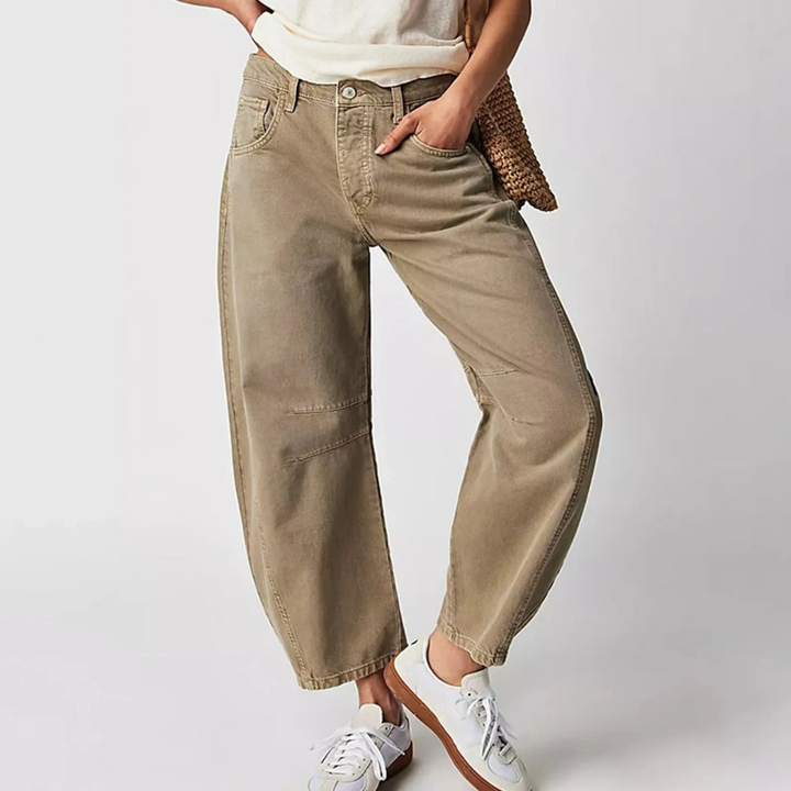 Sloane | Women's Denim Cropped Barrel Leg Jeans Carol & Margaret Wilmington