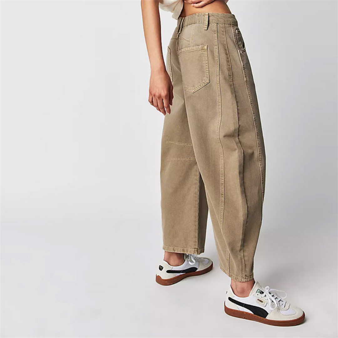 Sloane | Women's Denim Cropped Barrel Leg Jeans Carol & Margaret Wilmington