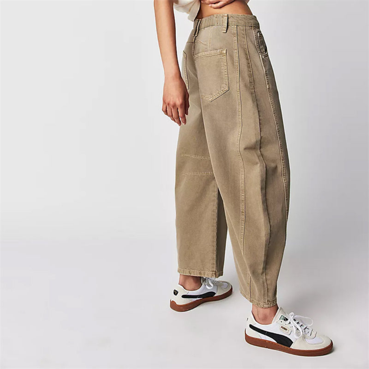 Sloane | Women's Denim Cropped Barrel Leg Jeans Carol & Margaret Wilmington