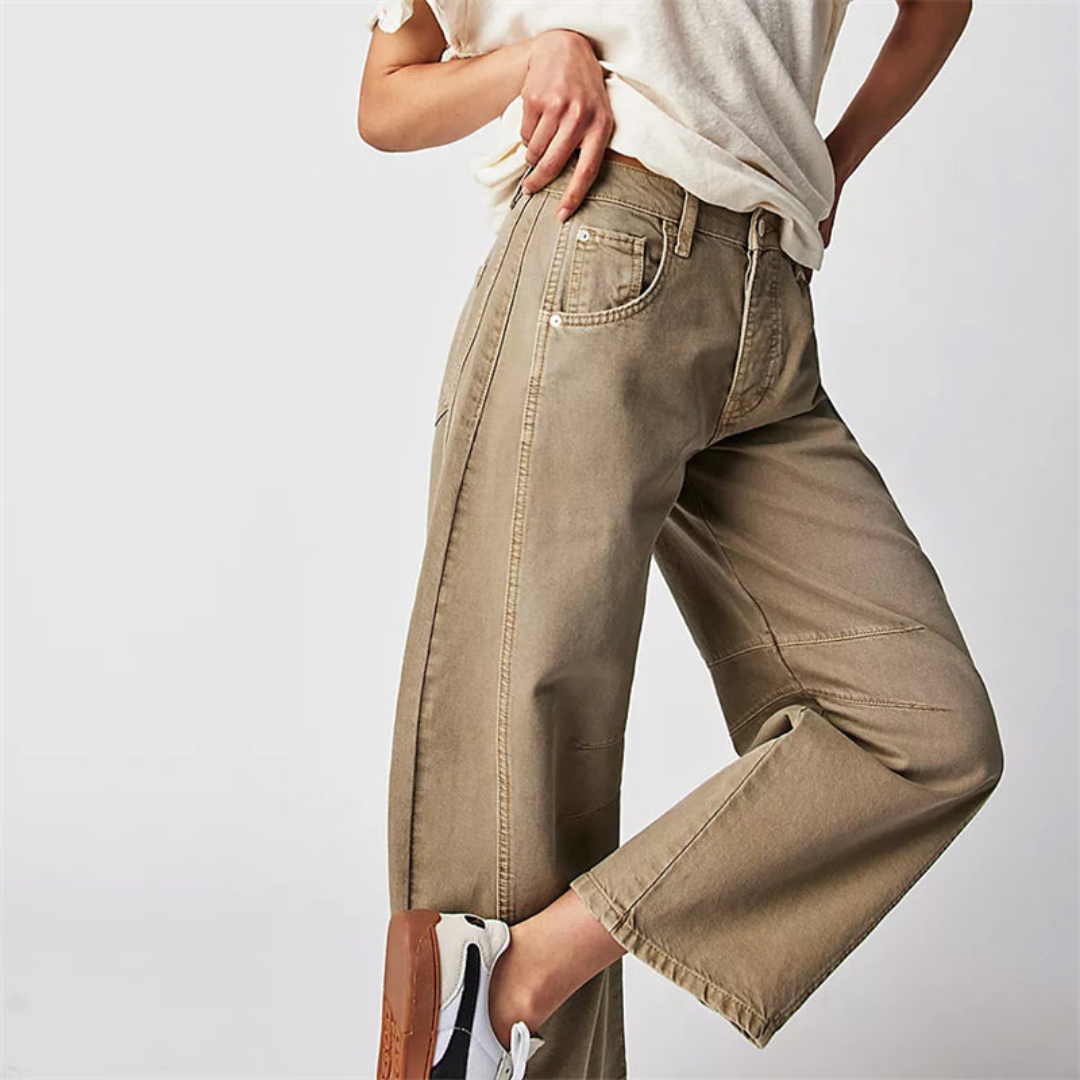 Sloane | Women's Denim Cropped Barrel Leg Jeans Carol & Margaret Wilmington