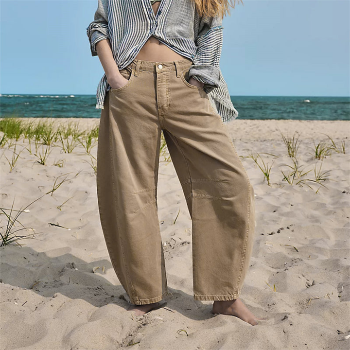 Sloane | Women's Denim Cropped Barrel Leg Jeans Carol & Margaret Wilmington
