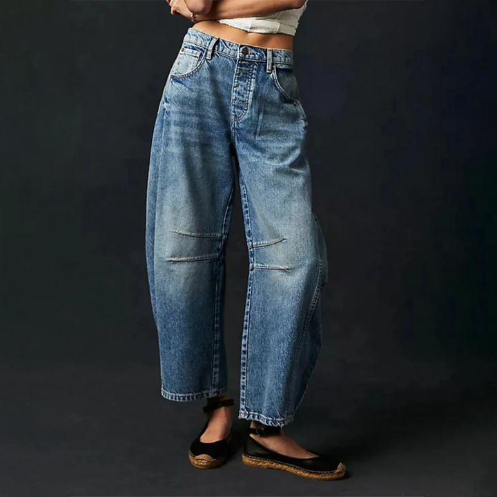 Sloane | Women's Denim Cropped Barrel Leg Jeans Carol & Margaret Wilmington
