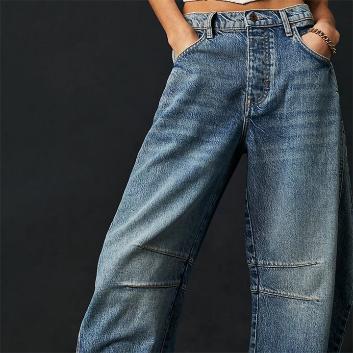 Sloane | Women's Denim Cropped Barrel Leg Jeans Carol & Margaret Wilmington