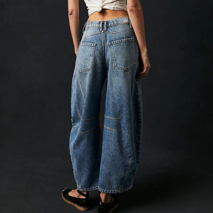 Sloane | Women's Denim Cropped Barrel Leg Jeans Carol & Margaret Wilmington