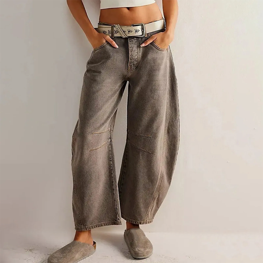 Sloane | Women's Denim Cropped Barrel Leg Jeans Carol & Margaret Wilmington