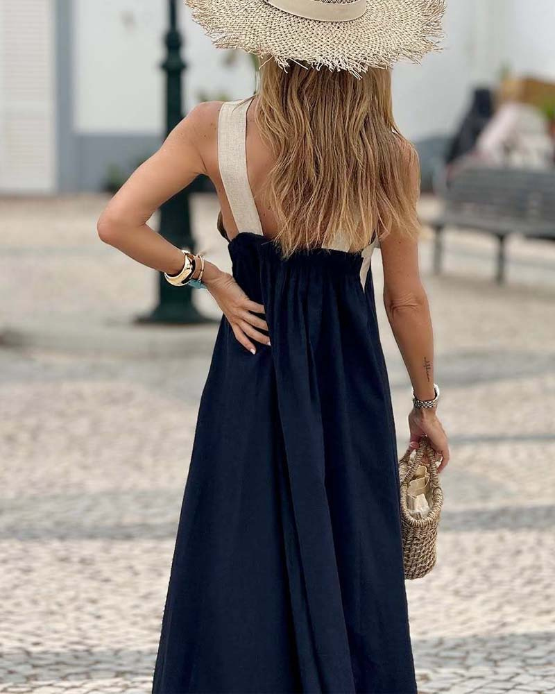 Solène | Women's Cotton Cross-Halter Maxi Dress Carol & Margaret Wilmington
