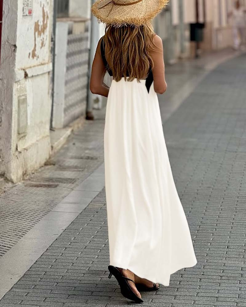 Solène | Women's Cotton Cross-Halter Maxi Dress Carol & Margaret Wilmington