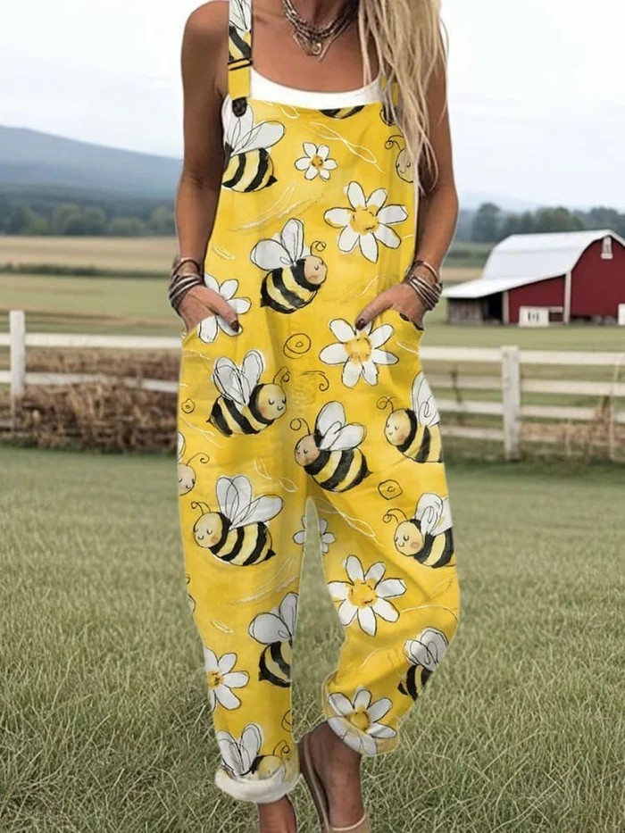 Sunny | Women's Cotton Adjustable Strap Loose-Fit Overall Jumpsuit Carol & Margaret Wilmington