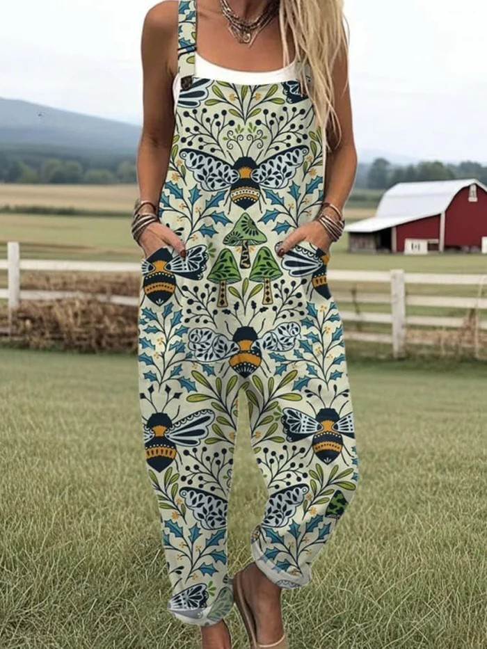 Sunny | Women's Cotton Adjustable Strap Loose-Fit Overall Jumpsuit Carol & Margaret Wilmington