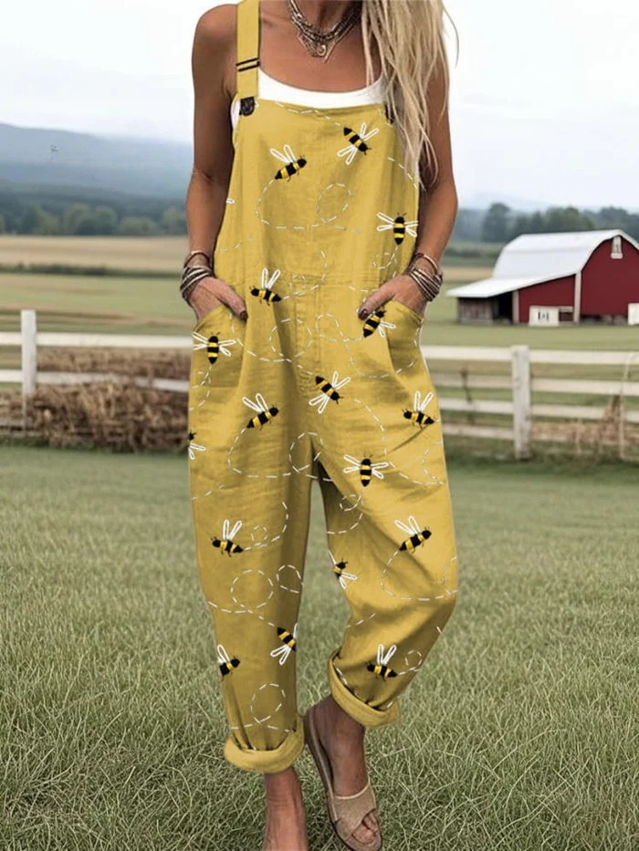 Sunny | Women's Cotton Adjustable Strap Loose-Fit Overall Jumpsuit Carol & Margaret Wilmington