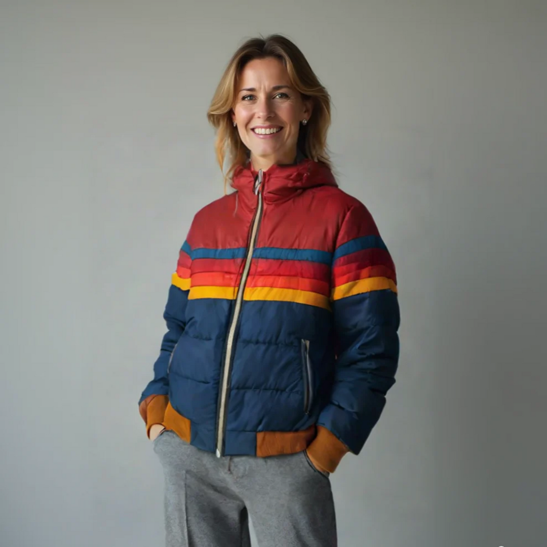Aurora | Women’s Colorblock Quilted Puffer Jacket