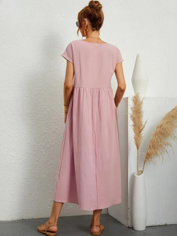 Tenley | Women's Cotton Cap Sleeve Gathered Waist Midi Dress Carol & Margaret Wilmington