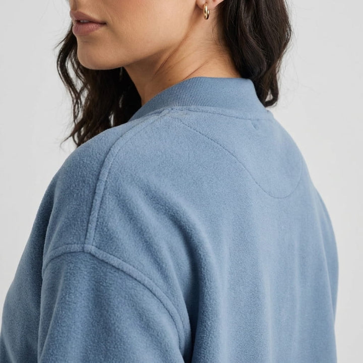 Lalage | Women's Relaxed Knit-Trim Bomber Jacket