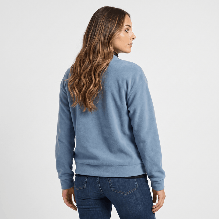 Lalage | Women's Relaxed Knit-Trim Bomber Jacket