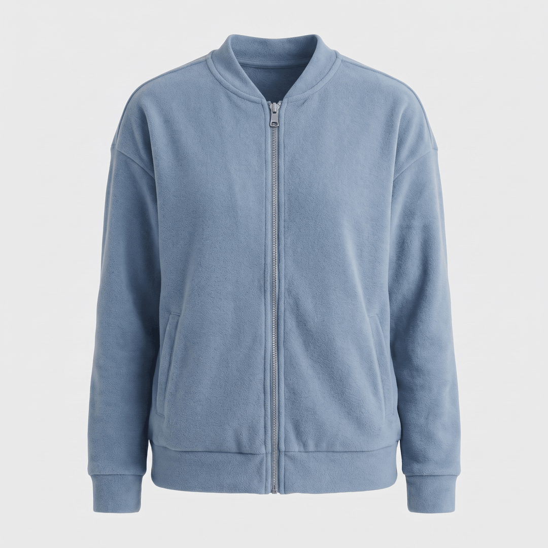Lalage | Women's Relaxed Knit-Trim Bomber Jacket