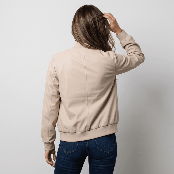 Lalage | Women's Relaxed Knit-Trim Bomber Jacket