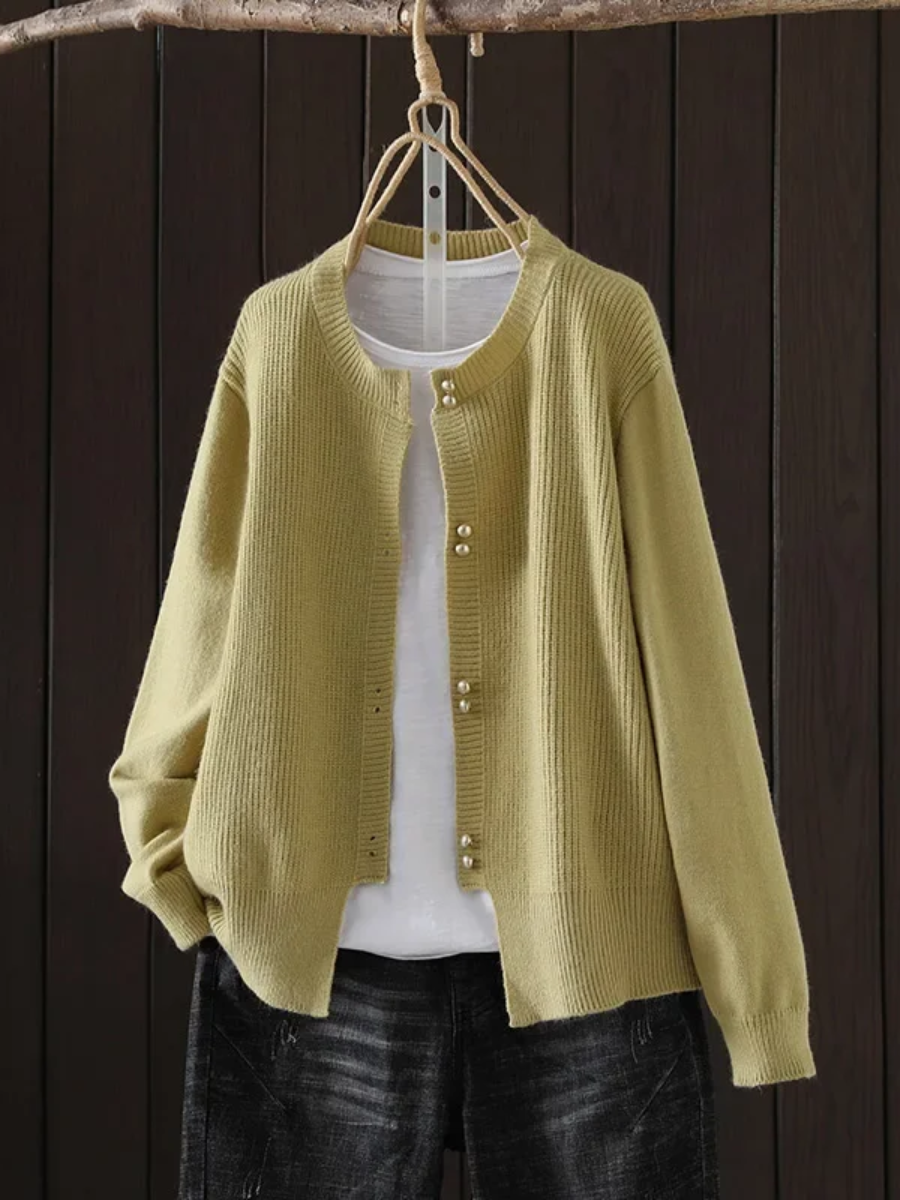 C&M® | PEARL-BUTTON CARDIGAN Carol & Margaret Wilmington
