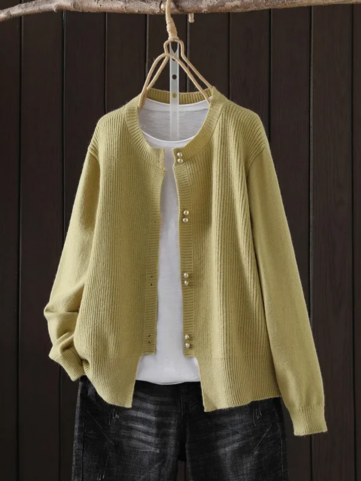 C&M® | PEARL-BUTTON CARDIGAN Carol & Margaret Wilmington