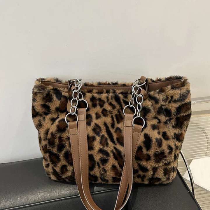 Vanya | Women's Faux Fur Leather-Strap Chain Shoulder Tote Bag Carol & Margaret Wilmington