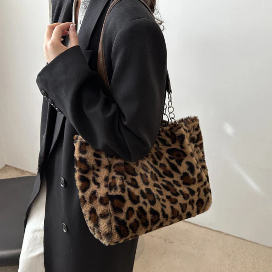 Vanya | Women's Faux Fur Leather-Strap Chain Shoulder Tote Bag Carol & Margaret Wilmington