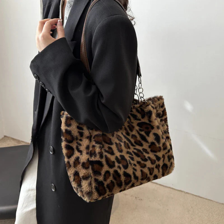 Vanya | Women's Faux Fur Leather-Strap Chain Shoulder Tote Bag Carol & Margaret Wilmington