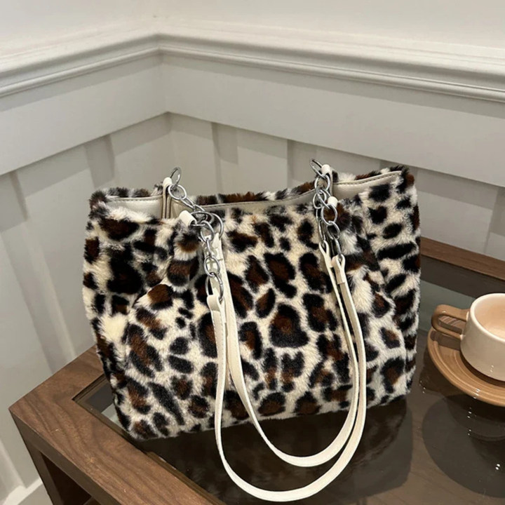 Vanya | Women's Faux Fur Leather-Strap Chain Shoulder Tote Bag Carol & Margaret Wilmington