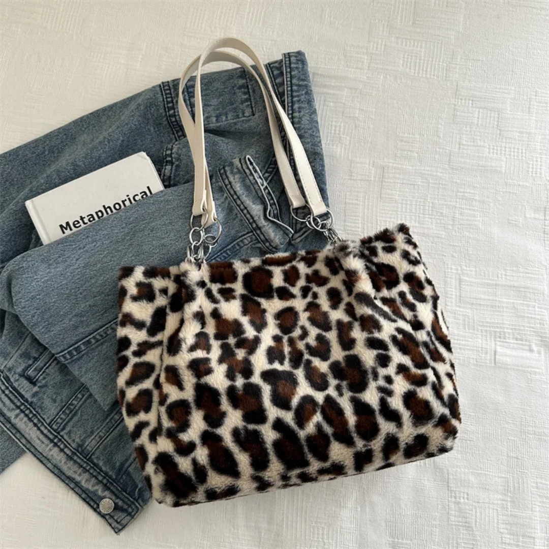 Vanya | Women's Faux Fur Leather-Strap Chain Shoulder Tote Bag Carol & Margaret Wilmington
