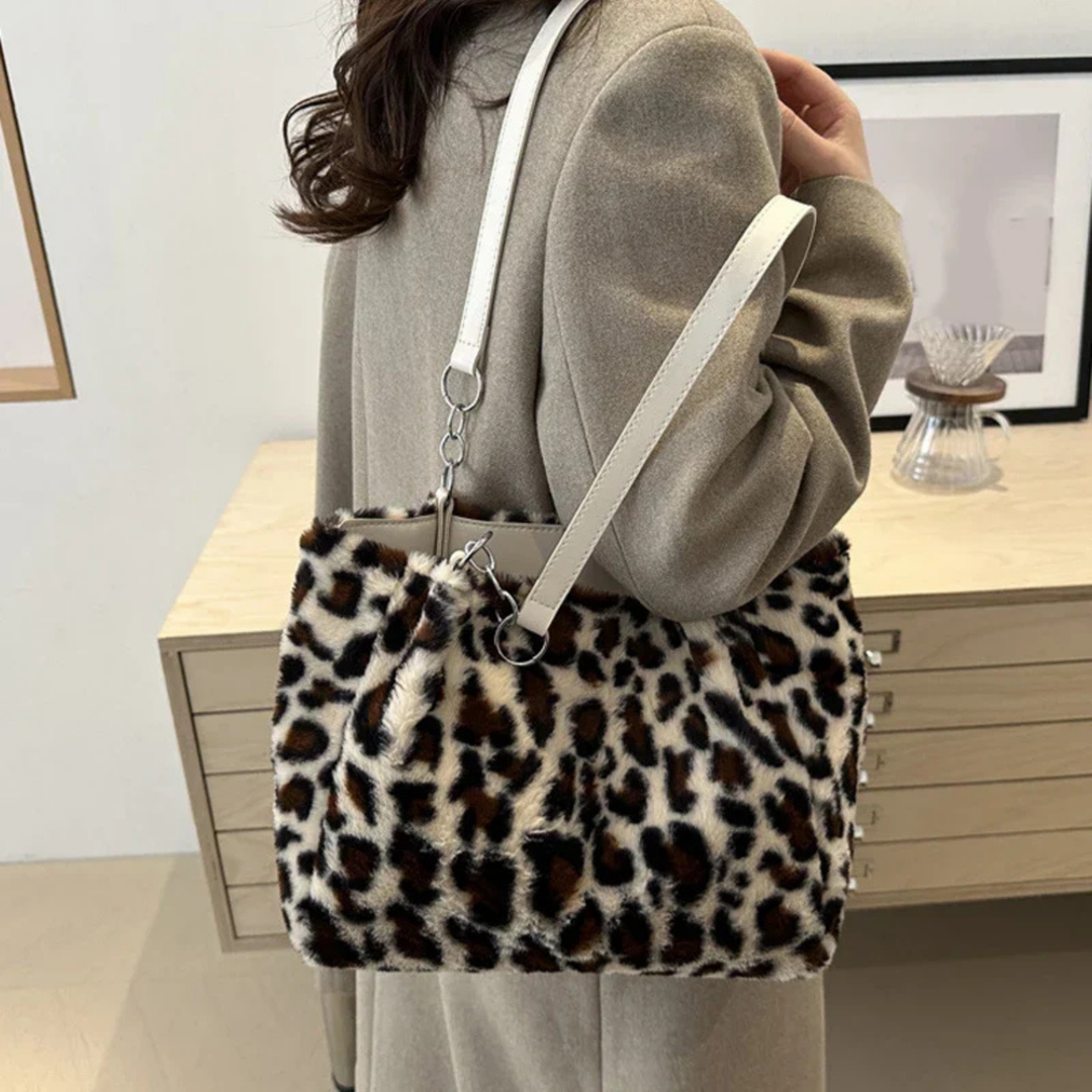 Vanya | Women's Faux Fur Leather-Strap Chain Shoulder Tote Bag Carol & Margaret Wilmington