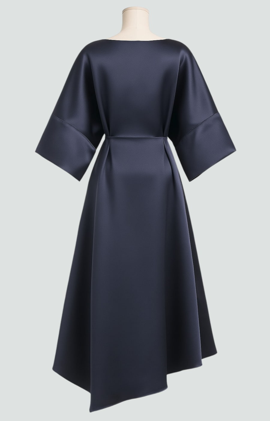 Vivienne | Women's Satin Bateau Neck Batwing Sleeve Brooch Waist Maxi Dress Carol & Margaret Wilmington