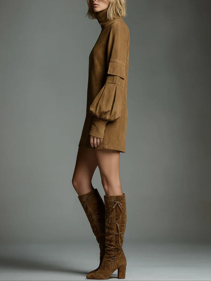 C&M® | Suede Turtleneck Mini Dress Carol & Margaret Wilmington