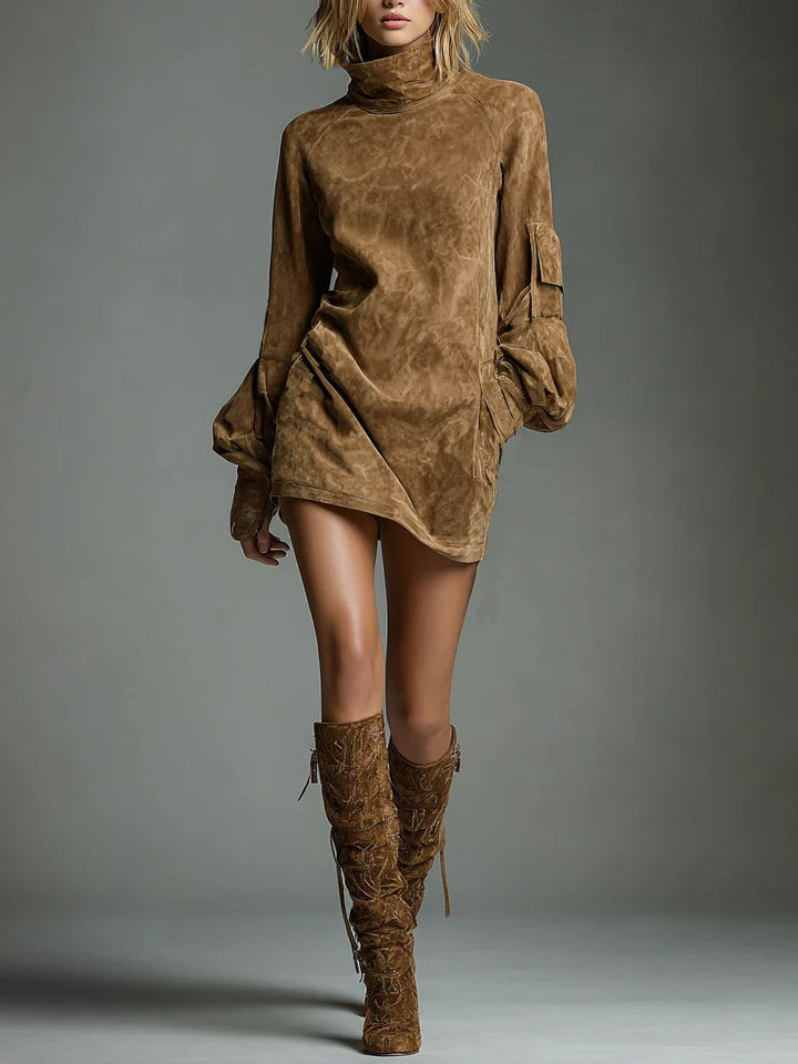 C&M® | Suede Turtleneck Mini Dress Carol & Margaret Wilmington