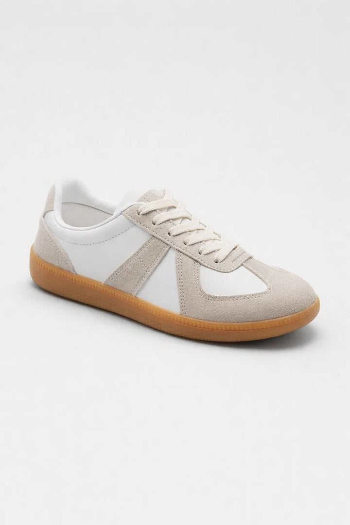 Alyson | Womens Retro Lace Up Gum Sole Casual Sneakers
