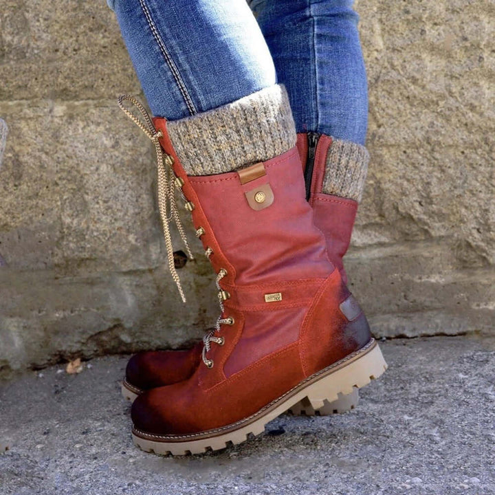 Maia | Women's Lace-Up Foldover Winter Boots