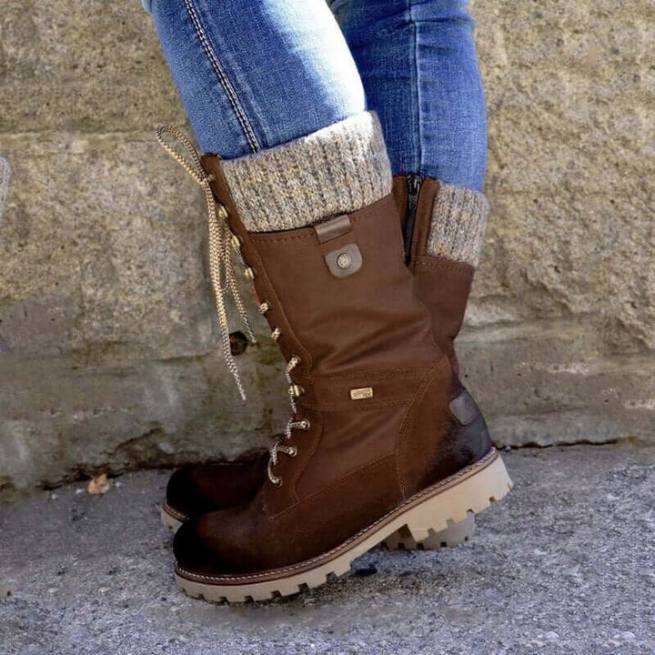 Maia | Women's Lace-Up Foldover Winter Boots