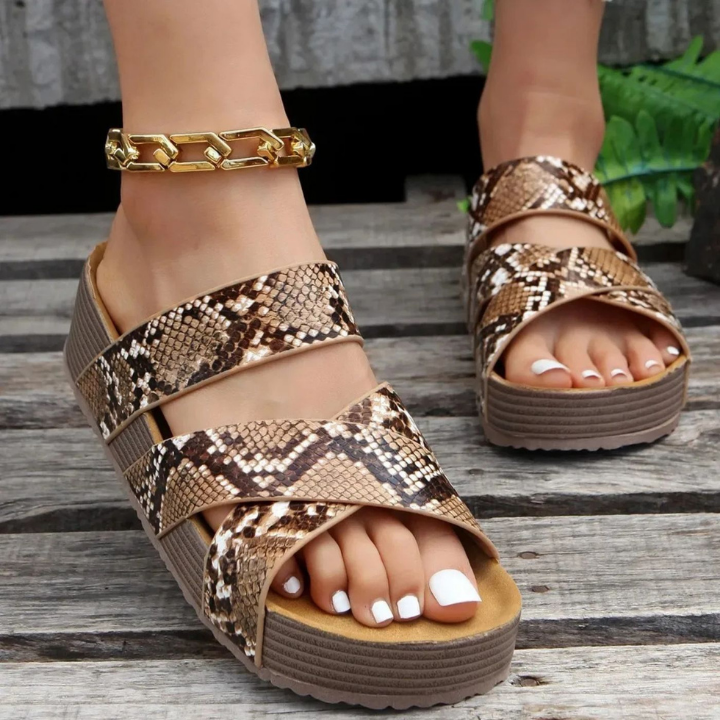 Wren | Women's Suede Braided Crisscross Platform Wedge Sandals Carol & Margaret Wilmington