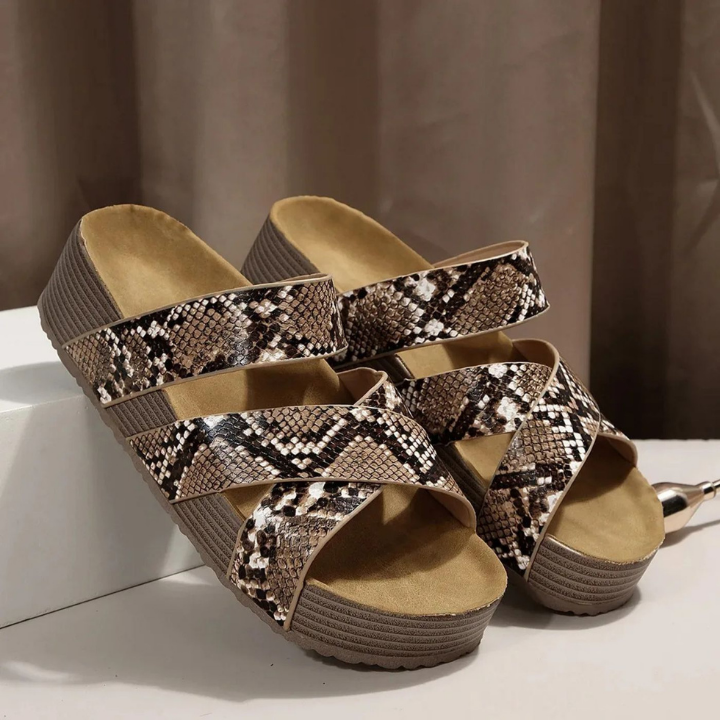 Wren | Women's Suede Braided Crisscross Platform Wedge Sandals Carol & Margaret Wilmington