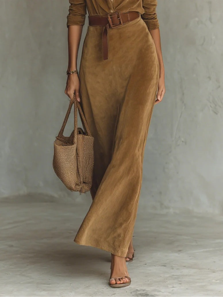 C&M® | Deep-V Belted Maxi Dress Carol & Margaret Wilmington