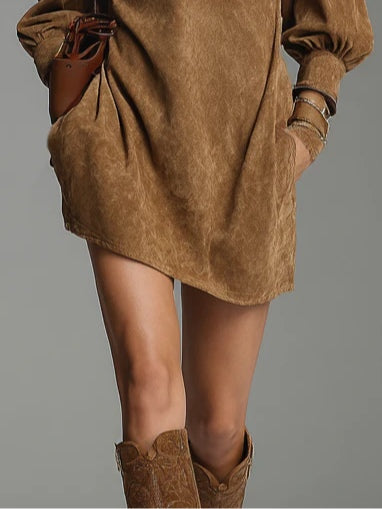 C&M® | Suede Zip Mini Dress Carol & Margaret Wilmington