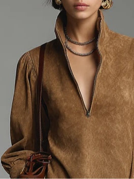 C&M® | Suede Zip Mini Dress Carol & Margaret Wilmington