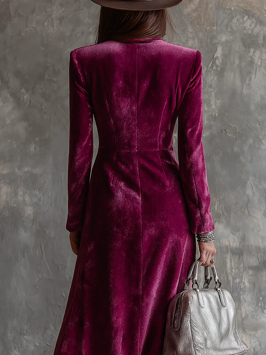 velvet dress with blazer C&M® | Velvet Blazer Dress