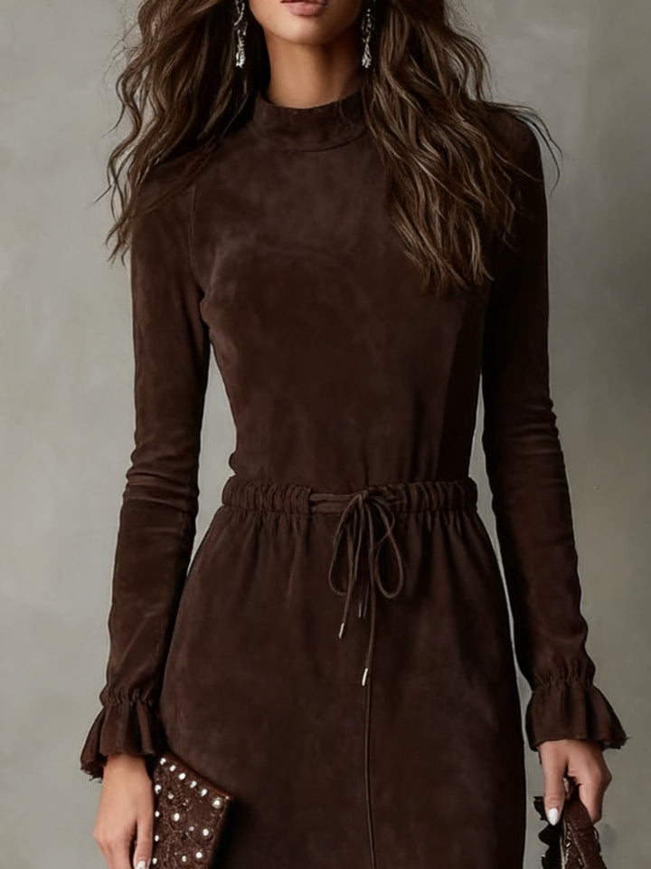 C&M® | Suede Midi Dress with Tie Waist Carol & Margaret Wilmington