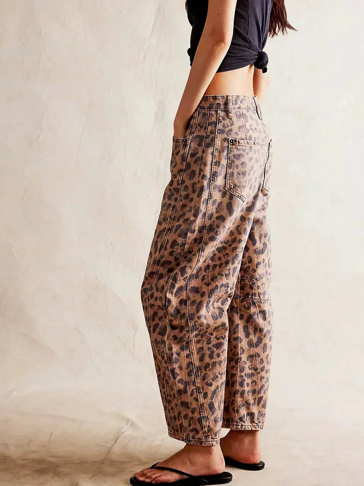 Zara | Women's Denim Low-Rise Barrel Leg Pants Carol & Margaret Wilmington