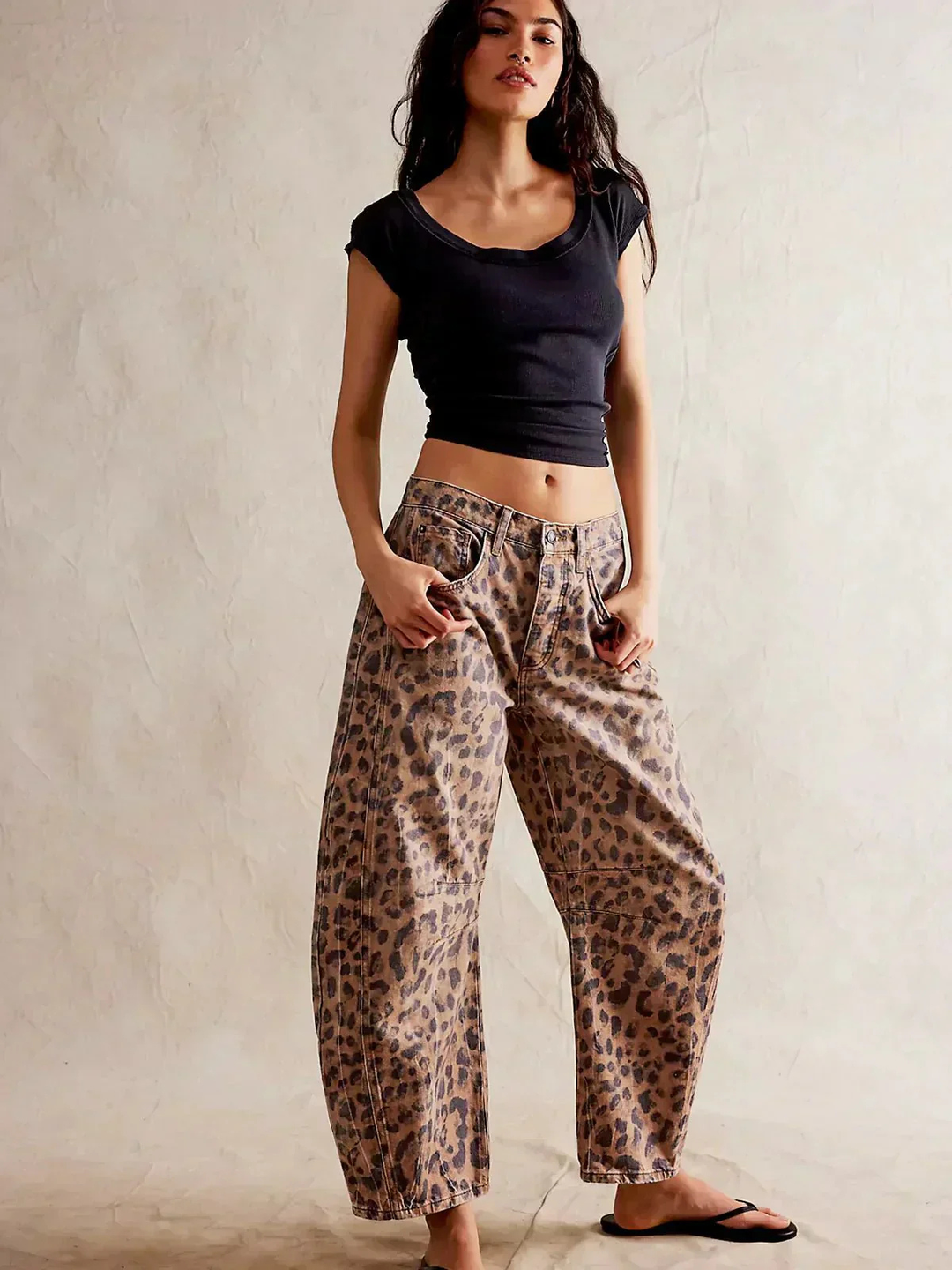 Zara | Women's Denim Low-Rise Barrel Leg Pants Carol & Margaret Wilmington