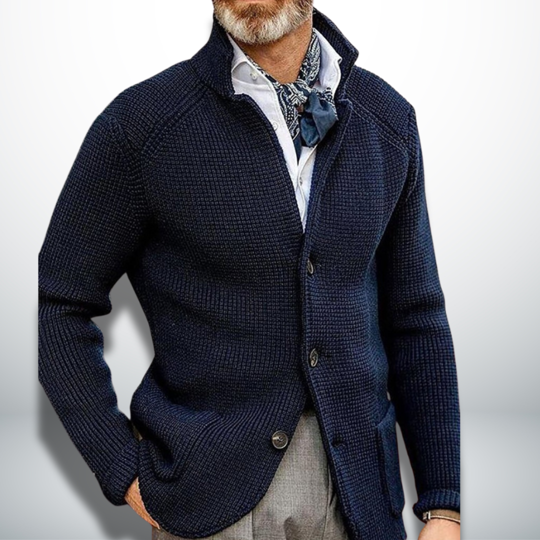 Tacita | Women's Collared Ribbed Long-Sleeve Cardigan