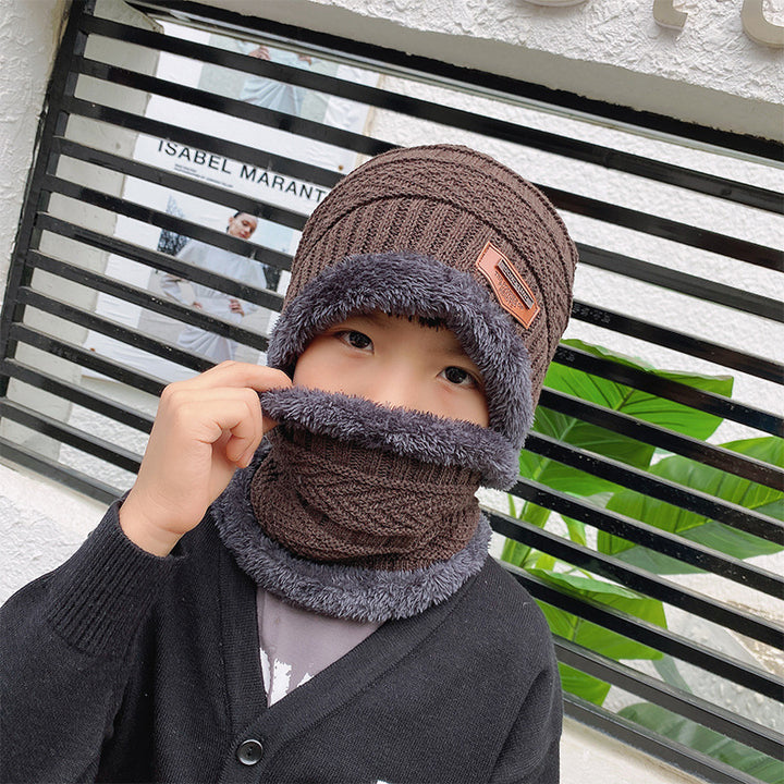 Women's knit beanie and scarf winter set