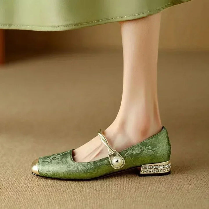 Gaetana | Women's Embellished Block-Heel Strappy Mary-Jane Pumps