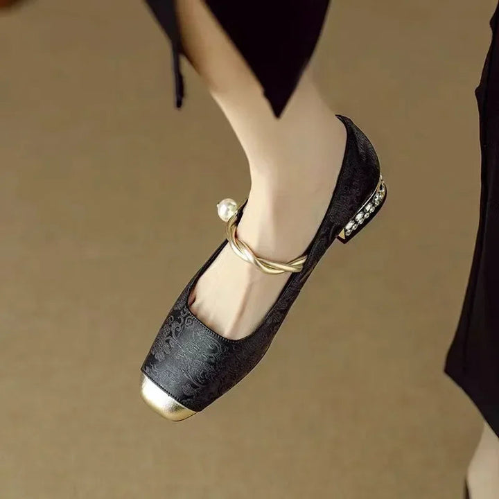 Gaetana | Women's Embellished Block-Heel Strappy Mary-Jane Pumps